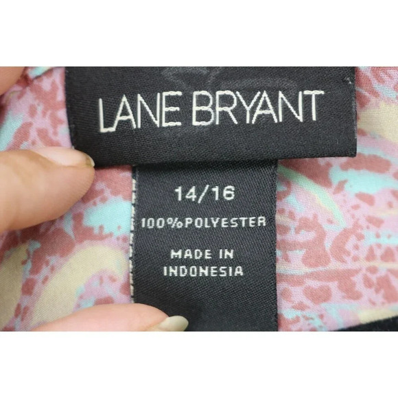 Lane Bryant 3/4 Roll Tabbed Sleeve Sheer Top-Beaded-BOHO-Size 14-16 - Picture 5 of 8